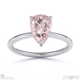 pink natural diamond pear cut hidden halo engagement ring white gold with 18k white gold metal and pear shape diamond