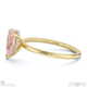 pink natural diamond pear cut hidden halo engagement ring yellow gold with 18k yellow gold metal and pear shape diamond