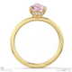 pink natural diamond pear cut hidden halo engagement ring yellow gold with 18k yellow gold metal and pear shape diamond