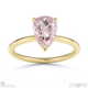 pink natural diamond pear cut hidden halo engagement ring yellow gold with 18k yellow gold metal and pear shape diamond