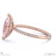 pink natural diamond marquise cut hidden halo side stones engagement ring rose gold with 9k rose gold metal and marquise shape diamond