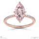 pink natural diamond marquise cut hidden halo side stones engagement ring rose gold with 9k rose gold metal and marquise shape diamond
