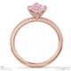 pink natural diamond marquise cut hidden halo side stones engagement ring rose gold with 9k rose gold metal and marquise shape diamond