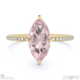 pink natural diamond hidden halo marquise side stone engagement ring yellow gold with 18k yellow gold metal and marquise shape diamond