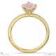 pink natural diamond hidden halo marquise side stone engagement ring yellow gold with 18k yellow gold metal and marquise shape diamond