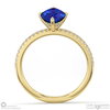 tanzanite hidden halo side stone engagement ring yellow gold with 18k yellow gold metal and marquise shape diamond