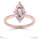 pink lab grown diamond hidden halo marquise cut solitaire engagement ring rose gold with 9k rose gold metal and marquise shape diamond