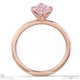 pink lab grown diamond hidden halo marquise cut solitaire engagement ring rose gold with 9k rose gold metal and marquise shape diamond