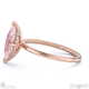 pink lab grown diamond hidden halo marquise cut solitaire engagement ring rose gold with 9k rose gold metal and marquise shape diamond