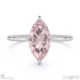 pink natural diamond marquise cut hidden halo engagement ring white gold with 9k white gold metal and marquise shape diamond