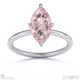 pink natural diamond marquise cut hidden halo engagement ring white gold with 9k white gold metal and marquise shape diamond