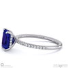 tanzanite hidden halo side stone engagement ring white gold with 9k white gold metal and radiant shape diamond