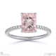 pink natural diamond radiant cut hidden halo side stones engagement ring white gold with 18k white gold metal and radiant shape diamond