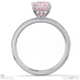 pink natural diamond radiant cut hidden halo side stones engagement ring white gold with 18k white gold metal and radiant shape diamond