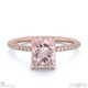 pink natural diamond radiant cut hidden halo side stones engagement ring rose gold with 9k rose gold metal and radiant shape diamond