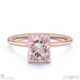 pink natural diamond radiant cut hidden halo engagement ring rose gold with 9k rose gold metal and radiant shape diamond