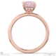 pink natural diamond radiant cut hidden halo engagement ring rose gold with 9k rose gold metal and radiant shape diamond