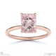 pink natural diamond radiant cut hidden halo engagement ring rose gold with 9k rose gold metal and radiant shape diamond