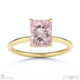 pink natural diamond radiant cut hidden halo engagement ring yellow gold with 9k yellow gold metal and radiant shape diamond