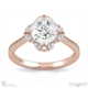 halo natural diamond engagement ring rose gold with 8 marquise small natural diamonds with 9k rose gold metal and round shape diamond