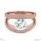 split band natural diamond engagement ring rose gold with 18k rose gold metal and round shape diamond