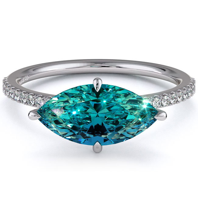 Platinum Alexandrite Engagement Rings