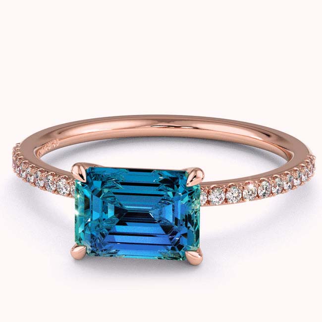 Alexandrite Rose Gold Engagement Rings