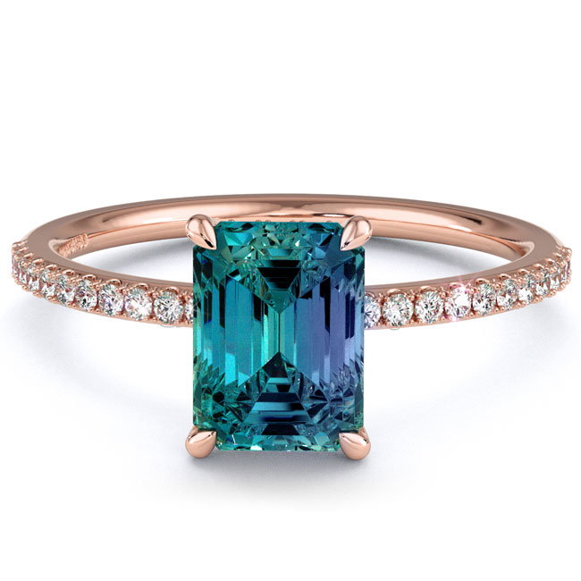 Trending Alexandrite Rose Gold Engagement Rings