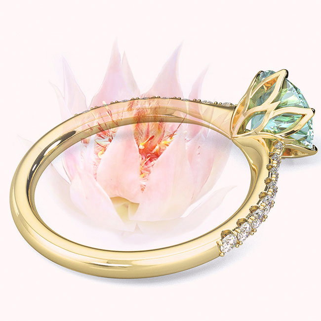 Fynbos Aquamarine Engagement Rings