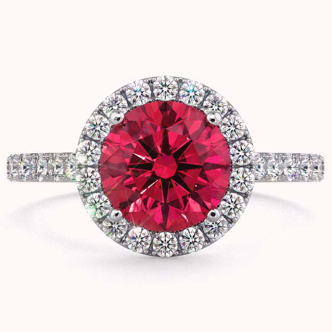 Halo Spinel Engagement Rings