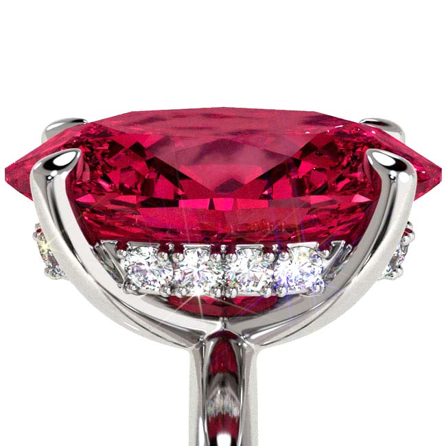 Platinum Spinel Engagement Rings