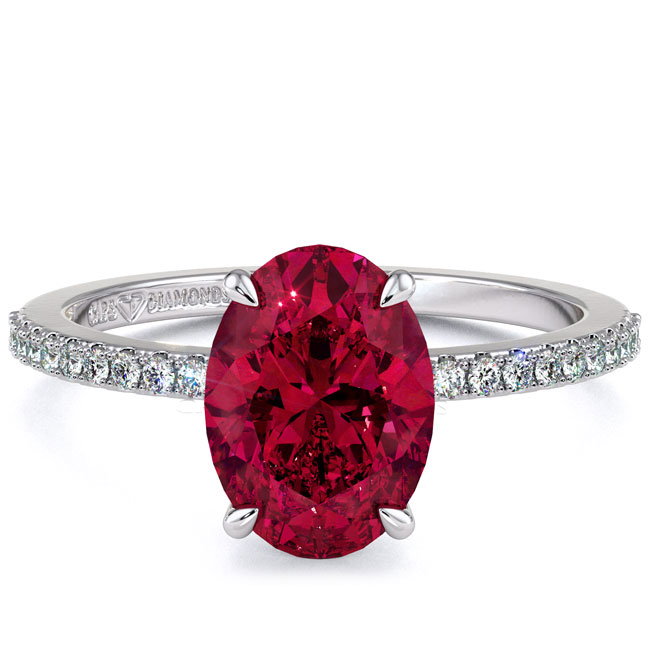 Platinum Spinel Engagement Rings