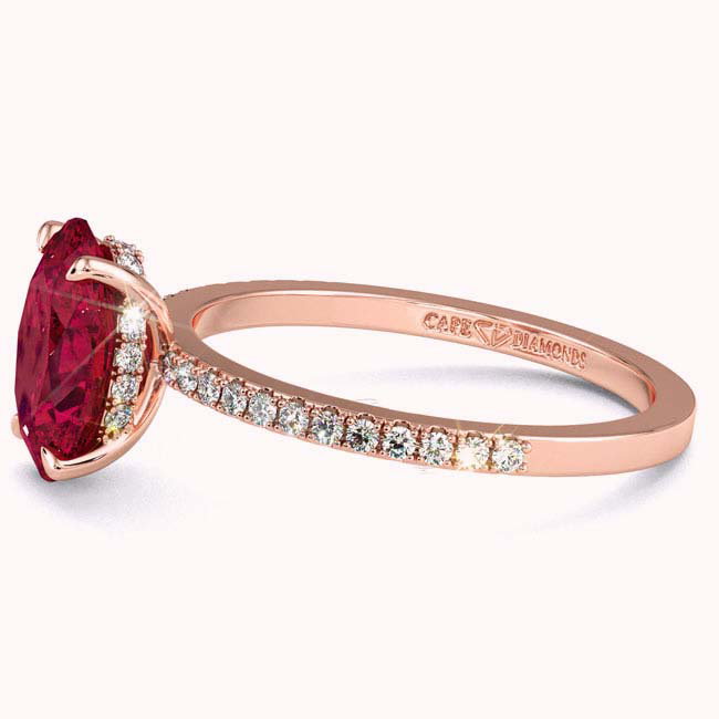 Rose Gold Spinel Engagement Rings