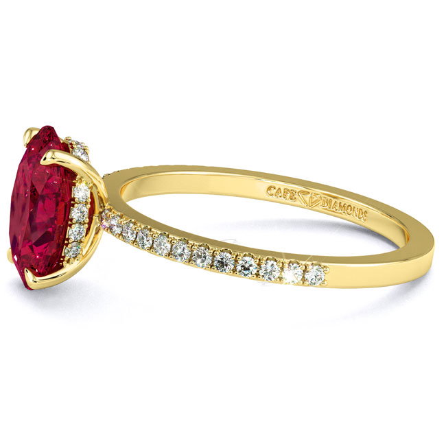 Side Stone Spinel Engagement Rings