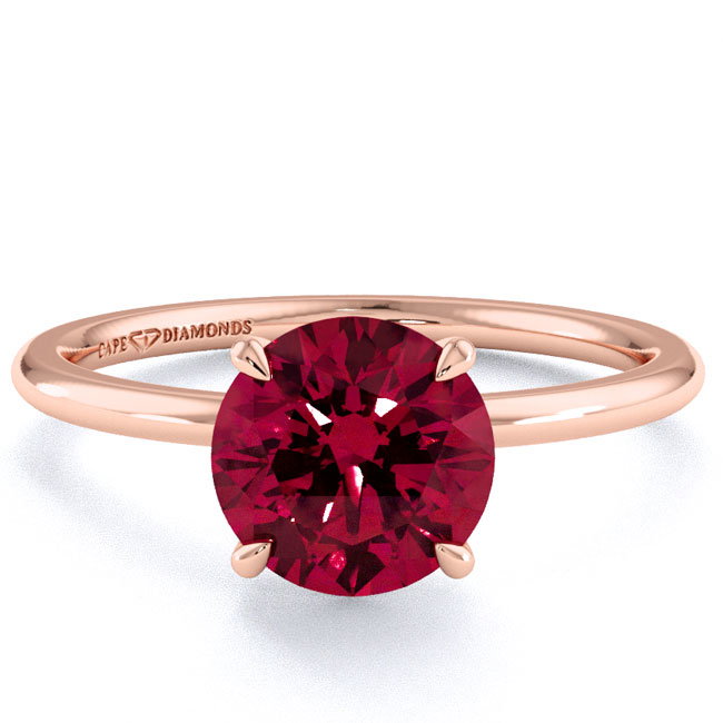 Rose Gold Solitaire Spinel Engagement Rings