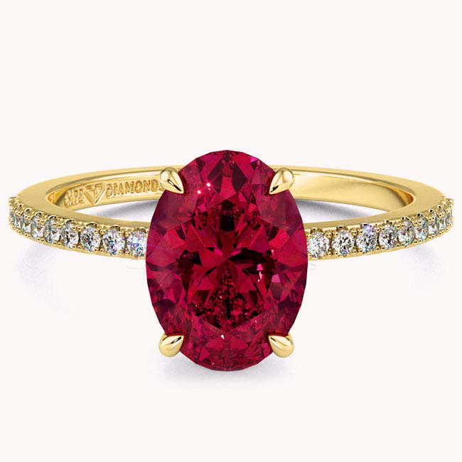 Yellow Gold Spinel Engagement Rings
