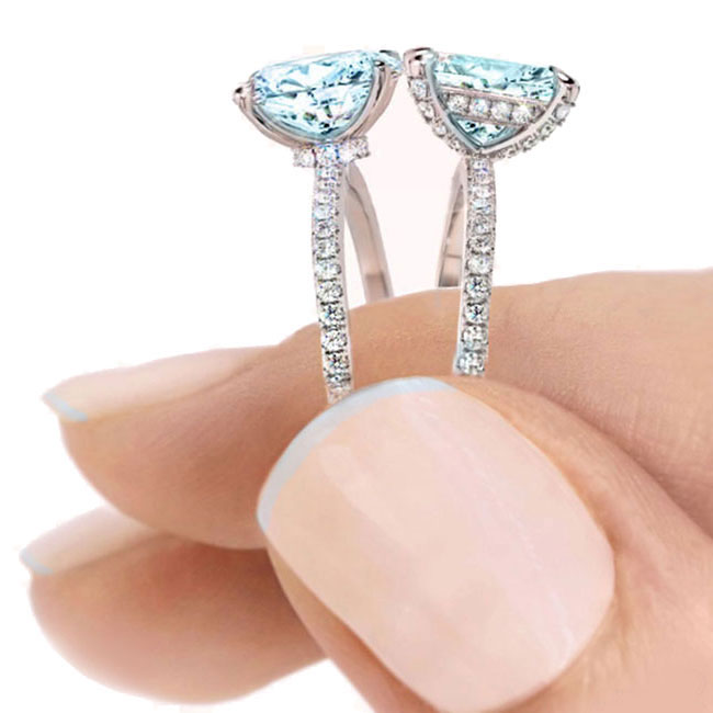 Trending Blue/Paraiba Tourmaline Engagement Rings