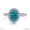 alexandrite oval halo engagement ring white gold with 18k white gold metal and oval shape diamond
