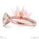 blushing bride oval natural diamond engagement ring rose gold with 9k rose gold metal and oval shape diamond