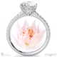 blushing bride pave round natural diamond engagement ring white gold with 9k white gold metal and round shape diamond