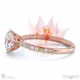 blushing bride pave round lab grown diamond engagement ring rose gold with 9k rose gold metal and round shape diamond