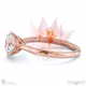round blushing bride natural diamond engagement ring rose gold with 18k rose gold metal and round shape diamond