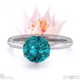 blushing bride fynbos alexandrite round solitaire engagement ring white gold with 9k white gold metal and round shape diamond