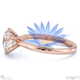 water lily natural diamond engagement ring rose gold with 9k rose gold metal and round shape diamond