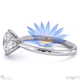 water lily lab grown diamond engagement ring platinum with platinum metal and round shape diamond