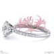 nerine pave natural diamond engagement ring platinum with platinum metal and round shape diamond