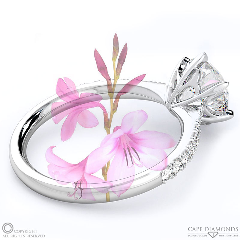 Watsonia Pave Lab Grown Diamond Engagement Ring White Gold