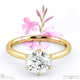 watsonia natural diamond engagement ring yellow gold with 9k yellow gold metal and round shape diamond