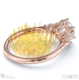 diamond pin cushion round pear trilogy engagement ring rose gold with 9k rose gold metal and round shape diamond