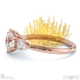 diamond pin cushion round pear trilogy engagement ring rose gold with 9k rose gold metal and round shape diamond